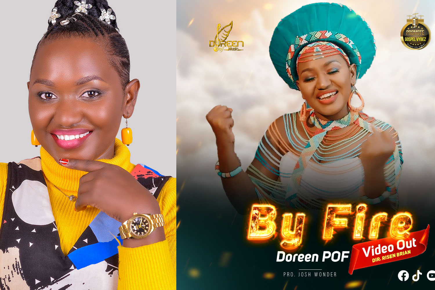 Artist Introduction / Song Premiere: The incredible Gospel musician, DOREEN POF, premieres her "By Fire" Music Video.